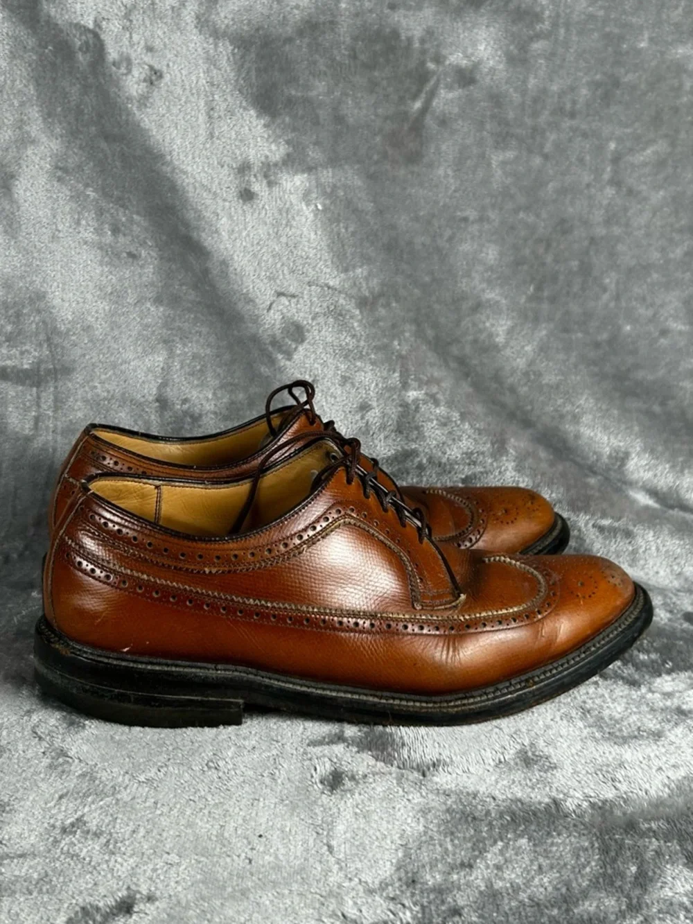 Vintage Mason Executive‎ Imperial Wing Tip Brogue Oxfords Mens 7.5 EEE Brown